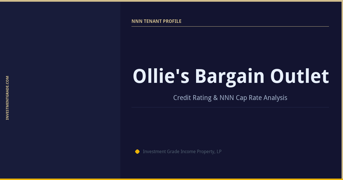 Ollie’s Bargain Outlet Credit Rating & NNN Cap Rate