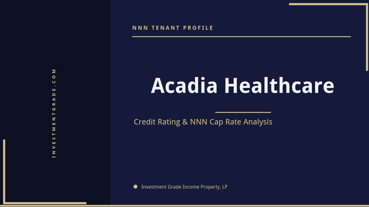 Acadia Healthcare Credit Rating & NNN Cap Rate Analysis