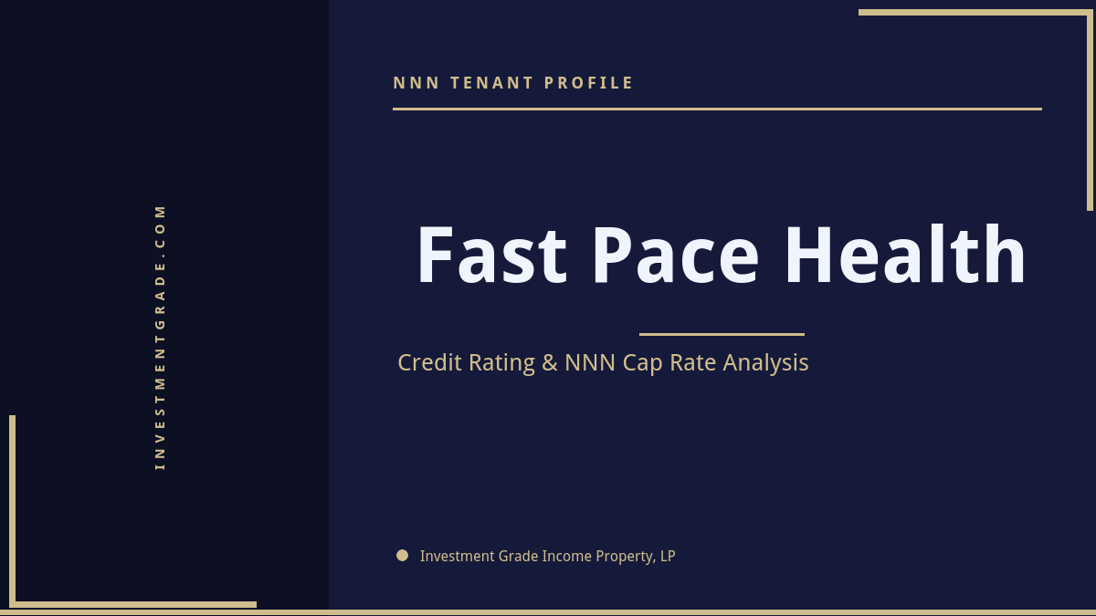 Fast Pace Health Credit Rating & NNN Cap Rate Analysis