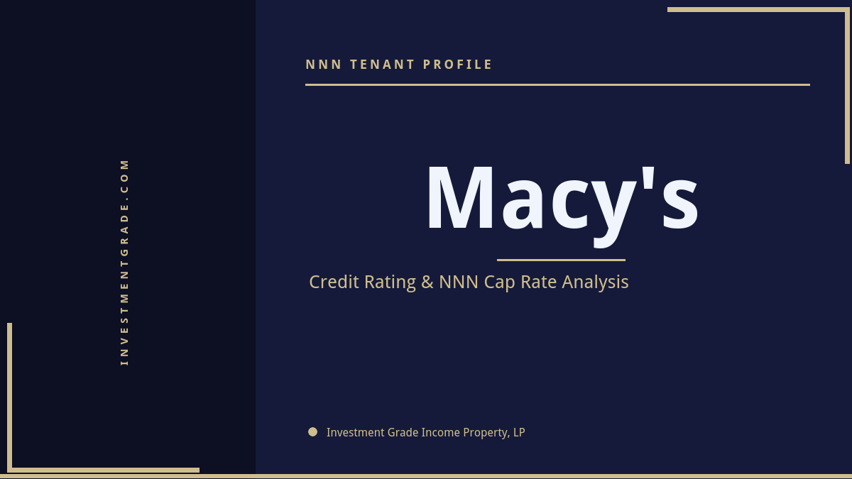 Macy’s Credit Rating & NNN Cap Rate