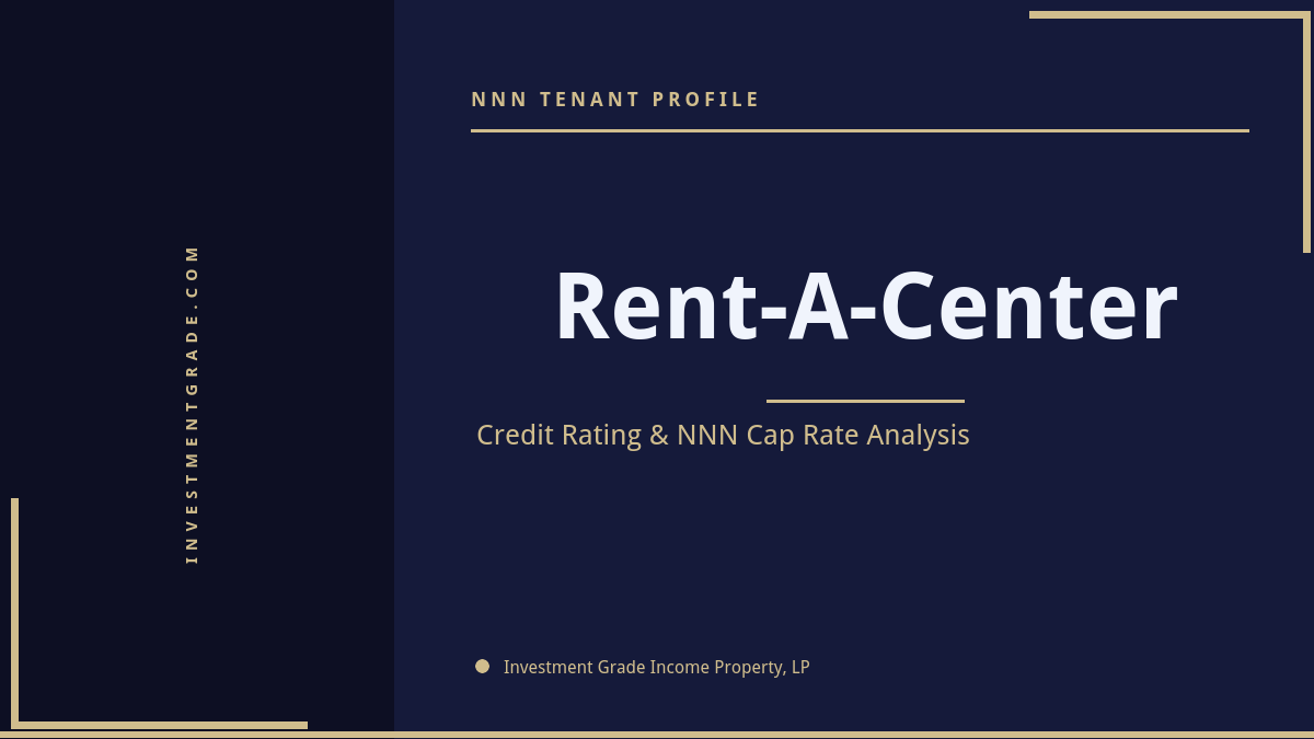 Rent-A-Center credit rating, NNN cap rate, and investment grade tenant profile