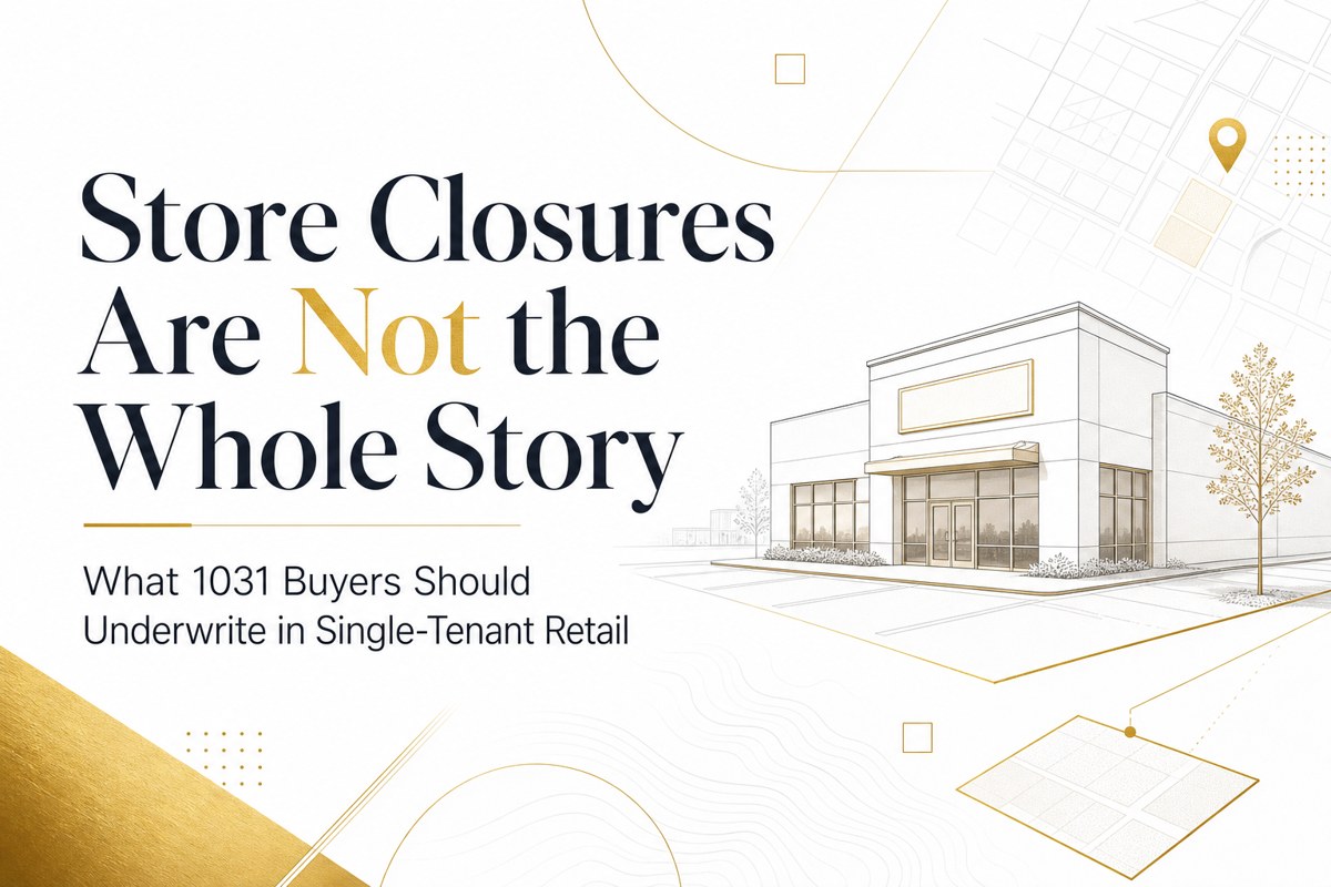 Store Closures Are Not the Whole Story: What 1031 Buyers Should Underwrite in Single-Tenant Retail