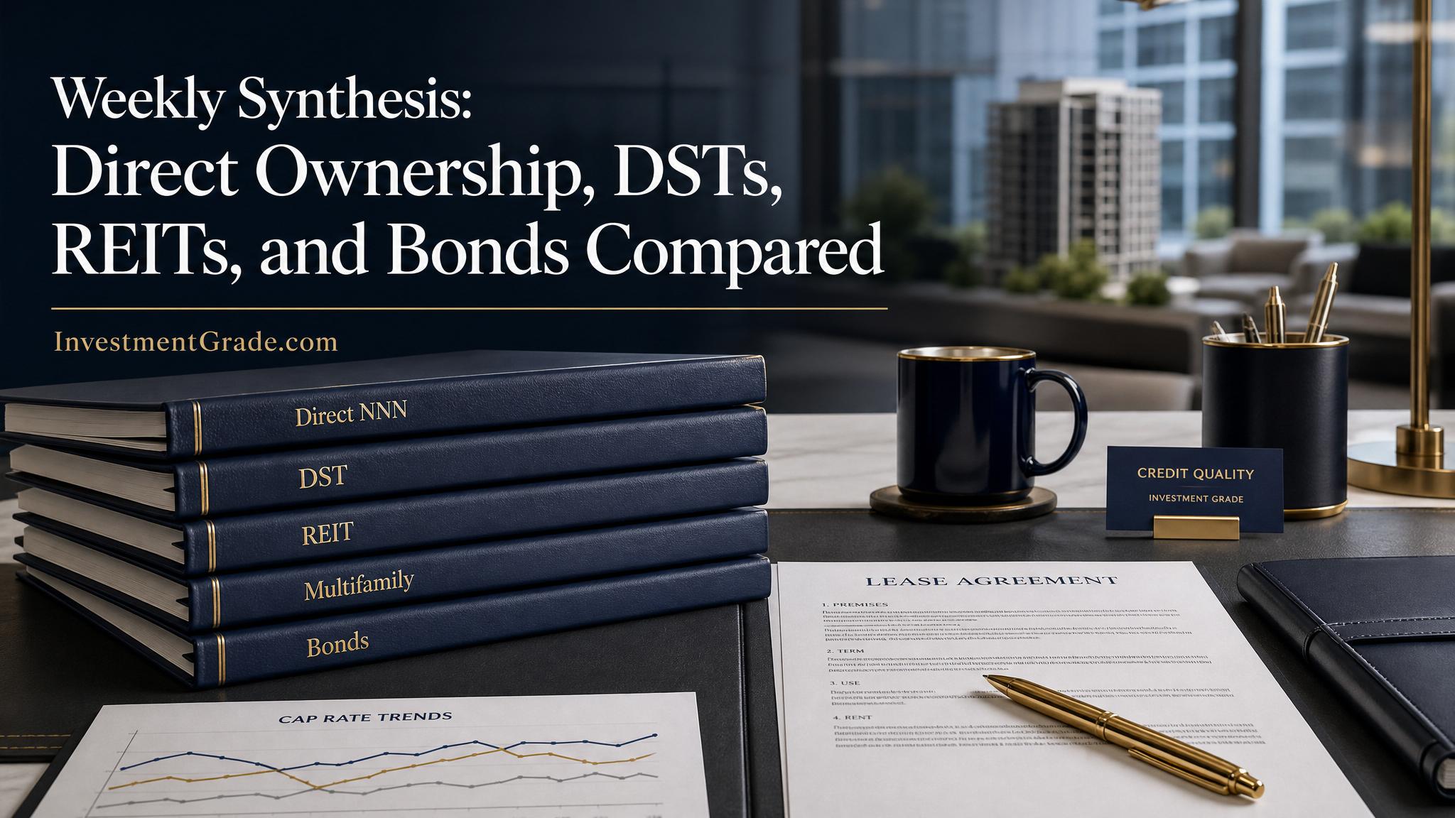 Weekly Synthesis: Direct Ownership, DSTs, REITs, and Bonds Compared